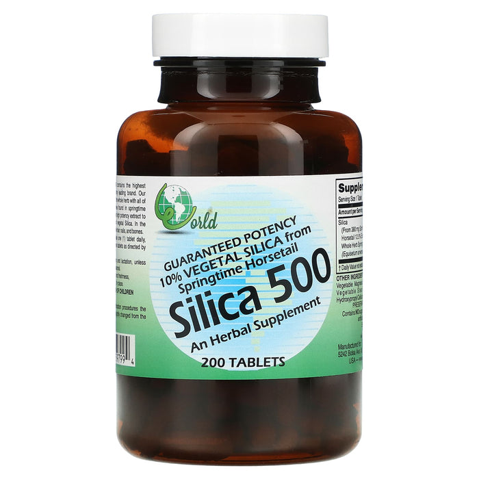 World Organic, Silica 500, 100 Tablet