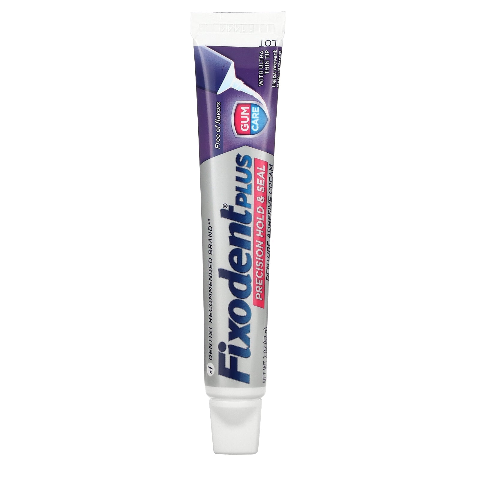 Fixodent Plus Denture Adhesive Cream Gum Care - 2 oz