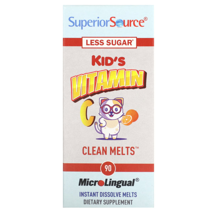 Superior Source, Kid's Vitamin C Clean Melts, Orange, 90 Instant Dissolve Melts