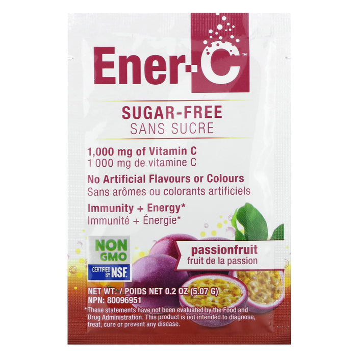 Ener-C, Vitamin C, Multivitamin Drink Mix, Sugar Free Passion Fruit, 1,000 mg, 30 Packets, 0.2 oz (5.07 g) Each