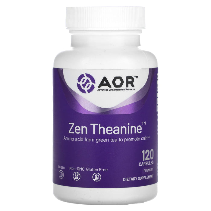 Advanced Orthomolecular Research AOR, Zen Theanine, 120 Capsules