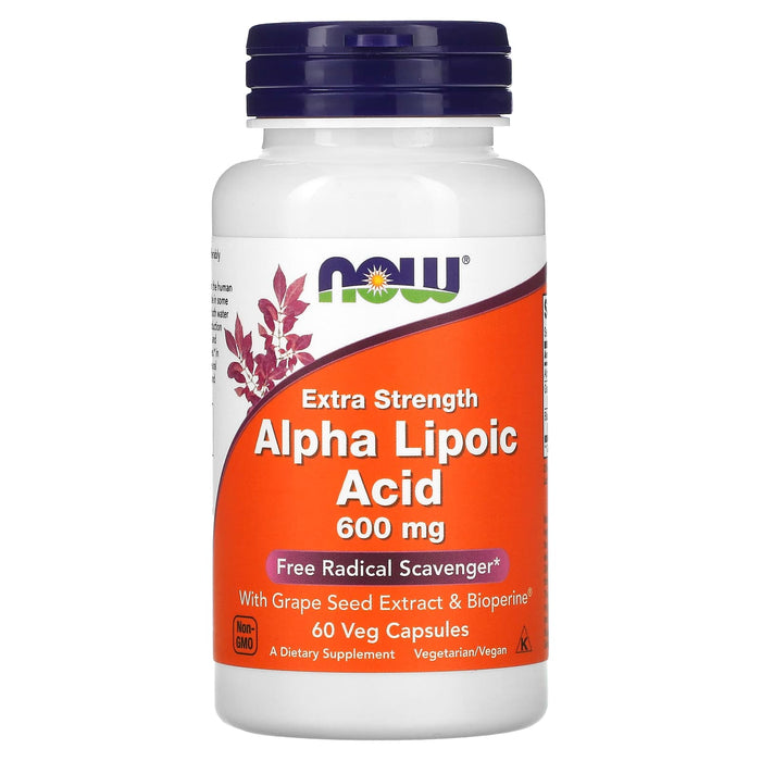 NOW Foods, Alpha Lipoic Acid, Extra Strength, 600 mg, 60 Veg Capsules