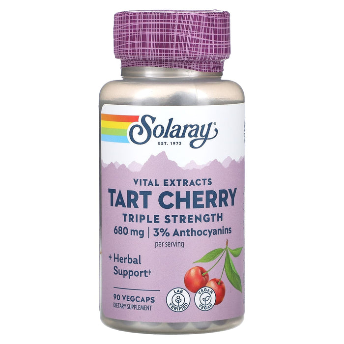 Solaray, Vital Extracts, Tart Cherry, Triple Strength, 340 mg, 90 VegCaps