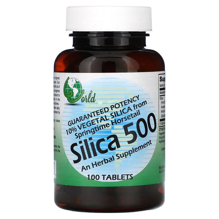 World Organic, Silica 500, 100 Tablet