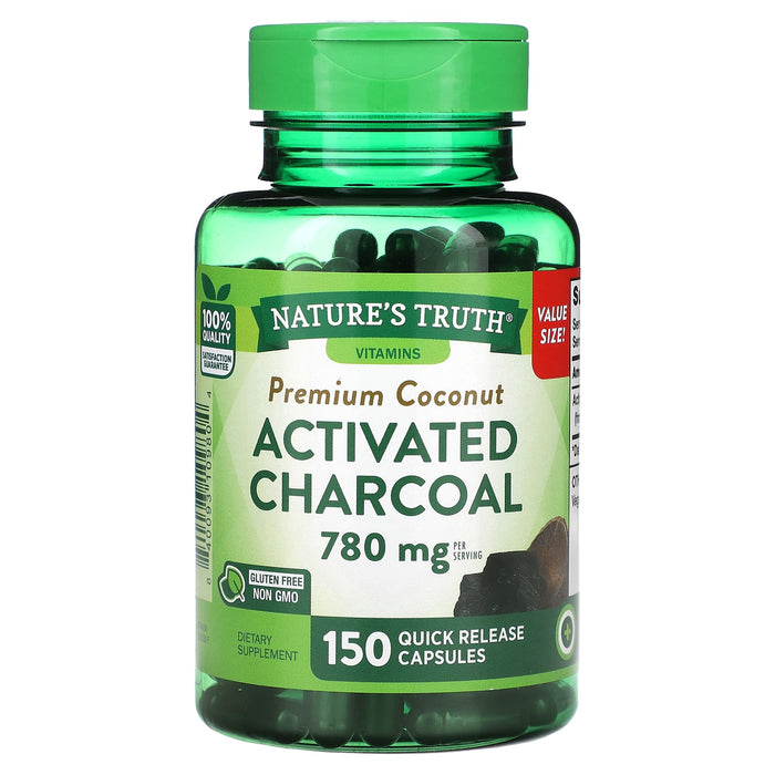 Nature's Truth, Vitamins, Premium Coconut Activated Charcoal, 260 mg, 150 Quick Release Capsules