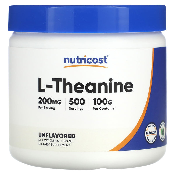 Nutricost, L-Theanine, Unflavored, 3.5 oz (100 g)