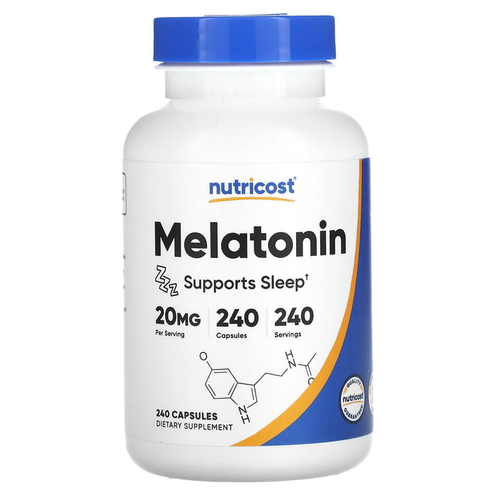 Nutricost, Melatonin, 5 mg, 240 Capsules