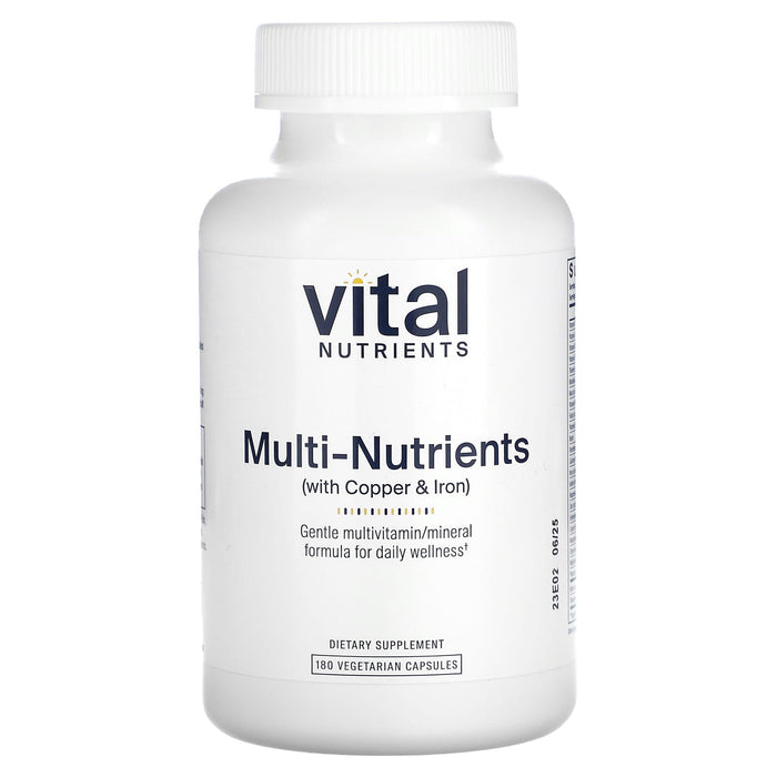 Vital Nutrients, Multi-Nutrients (with Copper & Iron), 180 Vegetarian Capsules