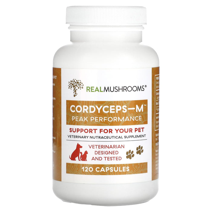 Real Mushrooms, Cordyceps-M, Support for Your Pet, 120 Capsules