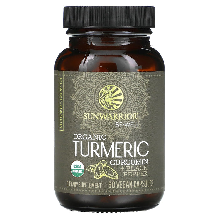 Sunwarrior, Organic Turmeric Curcumin + Black Pepper, 60 Vegan Capsules