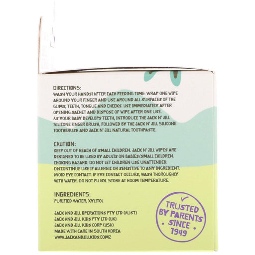 Jack n' Jill, Natural Baby Gum & Tooth Wipes, 25 Individually Wrapped Wipes - HealthCentralUSA