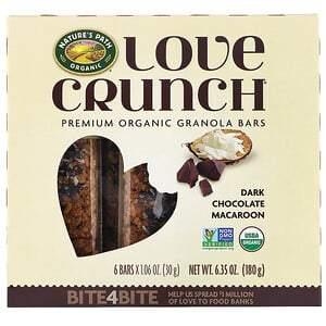 Nature's Path, Love Crunch, Premium Organic Granola Bars, Dark Chocolate Macaroon, 6 Bars, 1.06 oz (30 g) Each - HealthCentralUSA
