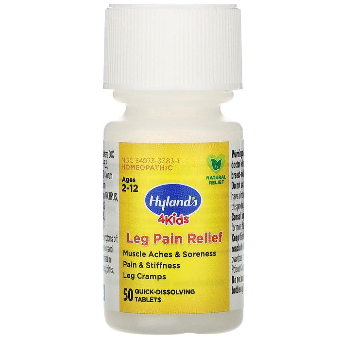 Hyland's, 4 Kids, Leg Pain Relief, Ages 2-12, 50 Quick-Dissolving Tablets - HealthCentralUSA