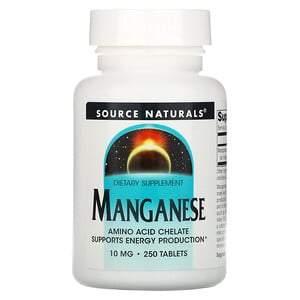 Source Naturals, Manganese, 10 mg, 250 Tablets - HealthCentralUSA