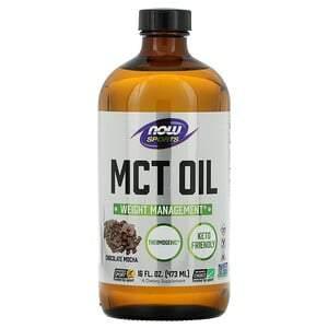 Now Foods, Sports, MCT Oil, Chocolate Mocha, 16 fl oz (473 ml) - HealthCentralUSA