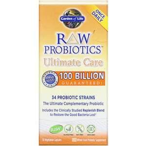 Garden of Life, RAW Probiotics, Ultimate Care, 30 Vegetarian Capsules - HealthCentralUSA