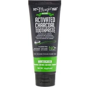 My Magic Mud, Activated Charcoal, Fluoride-Free, Whitening Toothpaste, Wintergreen, 4 oz (113 g) - HealthCentralUSA