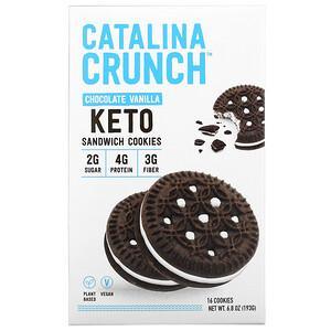 Catalina Crunch, Keto Sandwich Cookies, Chocolate Vanilla, 16 Cookies, 6.8 oz (193 g) - HealthCentralUSA