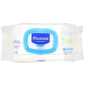 Mustela, Baby, Cleansing Wipes, 70 Wipes - HealthCentralUSA