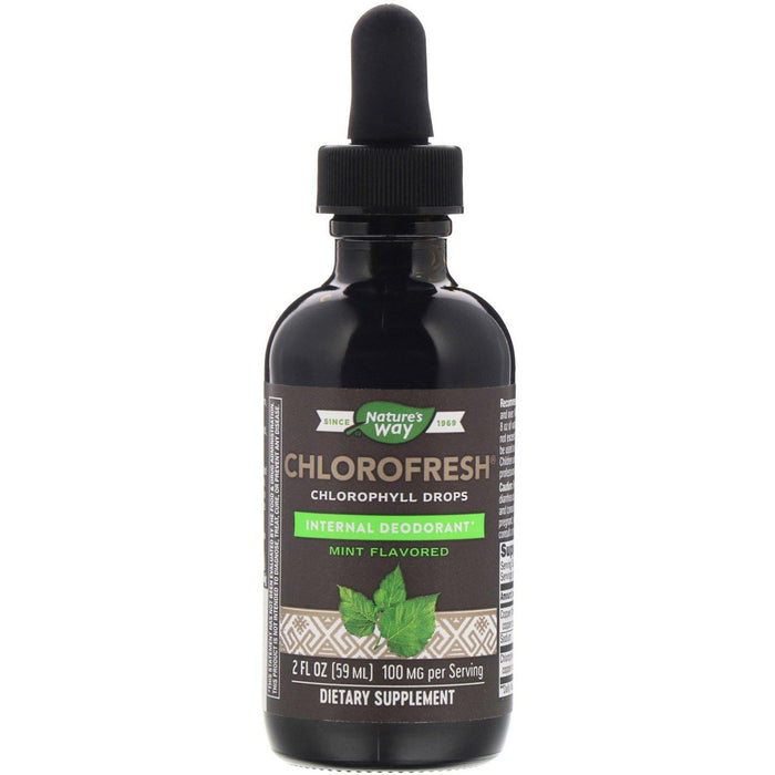 Nature's Way, Chlorofresh, Chlorophyll Drops, Mint Flavored, 2 fl oz (59 ml) - HealthCentralUSA