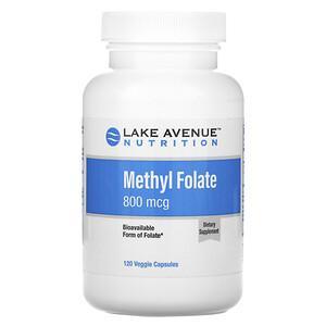 Lake Avenue Nutrition, Methyl Folate, 800 mcg, 120 Veggie Capsules - HealthCentralUSA