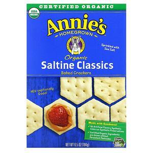 Annie's Homegrown, Organic Saltine Classics Baked Crackers, 6.5 oz (184 g) - HealthCentralUSA