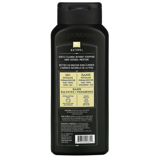 J R Watkins, Men's Body Wash, Sandalwood Vanilla, 18 fl oz (532 ml) - HealthCentralUSA