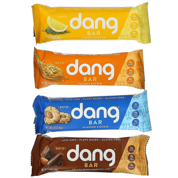 Dang, Keto Bar Variety Pack, 12 Bars, 1.4 oz (40 g) Each - HealthCentralUSA