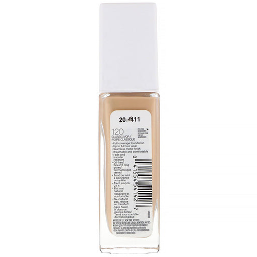 Maybelline, Super Stay, Full Coverage Foundation, 120 Classic Ivory, 1 fl oz (30 ml) - HealthCentralUSA