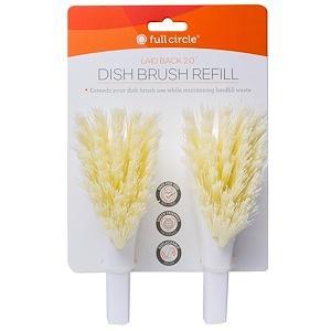 Full Circle, Laid Back 2.0, Dish Brush Refills, 2 Brush Refills - HealthCentralUSA