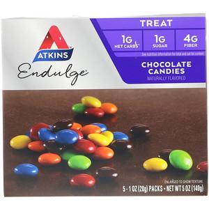 Atkins, Endulge, Chocolate Candies, 5 Packs, 1 oz (28 g) Each - HealthCentralUSA