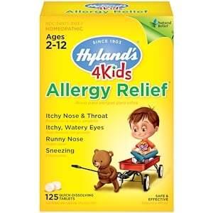 Hyland's, 4 Kids, Allergy Relief, Ages 2-12, 125 Quick-Dissolving Tablets - HealthCentralUSA