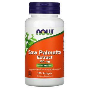 Now Foods, Saw Palmetto Extract, 160 mg, 120 Softgels - HealthCentralUSA