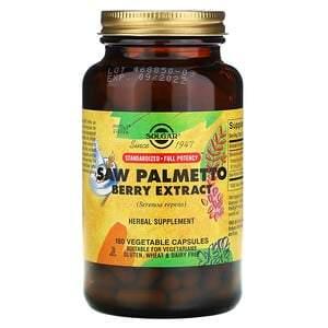 Solgar, Saw Palmetto Berry Extract, 180 Vegetable Capsules - HealthCentralUSA