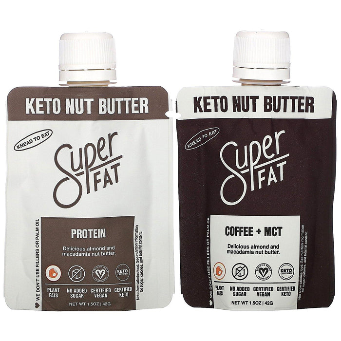 SuperFat, Variety Box, Amazing Nut Butter, 10 Pouches, 1.5 oz (42 g) Each - HealthCentralUSA