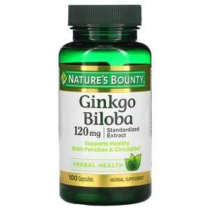 Nature's Bounty, Ginkgo Biloba, 120 mg, 100 Capsules - HealthCentralUSA