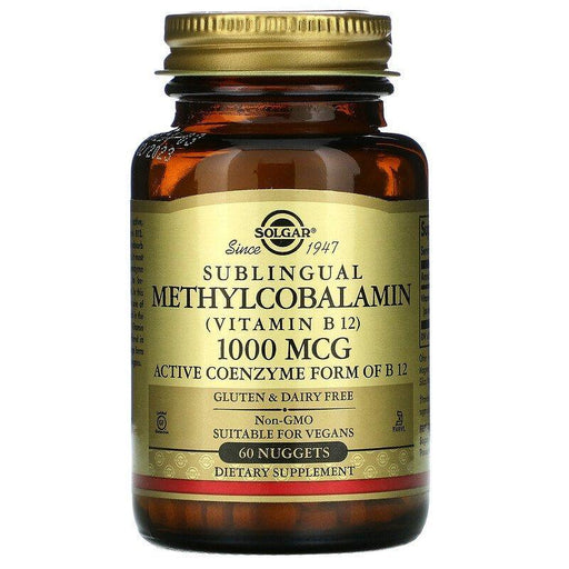 Solgar, Sublingual Methylcobalamin (Vitamin B12), 1,000 mcg, 60 Nuggets - HealthCentralUSA