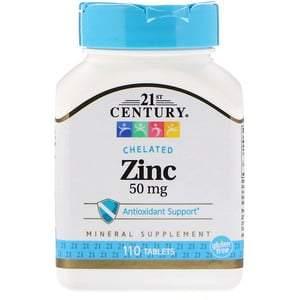 21st Century, Zinc, 50 mg, 110 Tablets - HealthCentralUSA