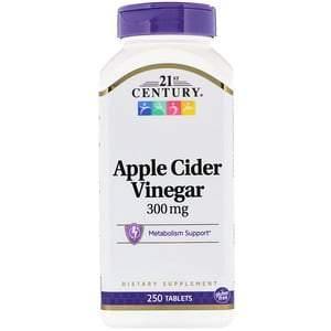 21st Century, Apple Cider Vinegar, 300 mg, 250 Tablets - HealthCentralUSA