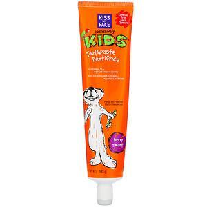 Kiss My Face, Obsessively Kids, Toothpaste, Fluoride Free, Berry Smart, 4 oz (113 g) - HealthCentralUSA