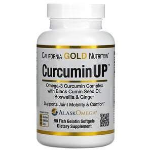 California Gold Nutrition, Curcumin UP, Omega-3 & Curcumin Complex, Joint Mobility & Comfort Support, 90 Fish Gelatin Softgels - HealthCentralUSA