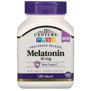 21st Century, Melatonin, Prolonged Release, 10 mg , 120 Tablets - HealthCentralUSA