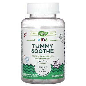 Nature's Way, Kids, Tummy Soothe, Ages 2+, Berry Blast, 60 Chewable Tablets - HealthCentralUSA
