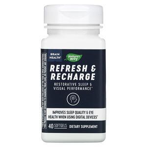 Nature's Way, Brain Health, Refresh & Recharge, 40 Softgels - HealthCentralUSA