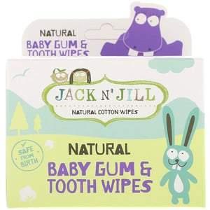 Jack n' Jill, Natural Baby Gum & Tooth Wipes, 25 Individually Wrapped Wipes - HealthCentralUSA