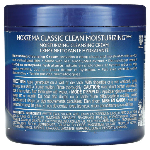 Noxzema, Classic Clean, Moisturizing Cleansing Cream, Eucalyptus, 12 oz (340 g) - HealthCentralUSA