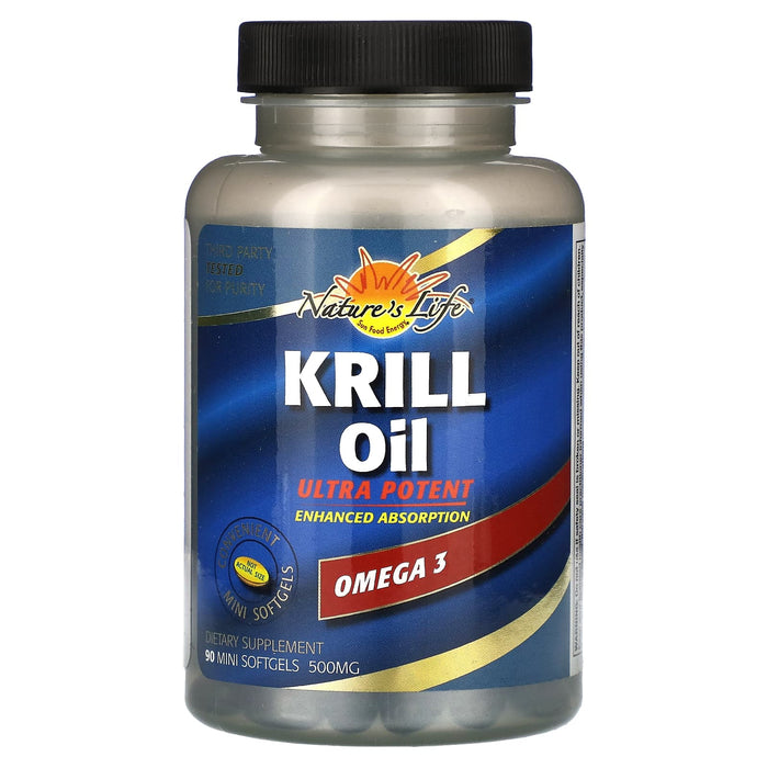Nature's Life, Krill Oil, 500 mg, 90 Mini Softgels