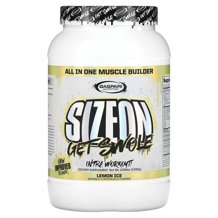 Gaspari Nutrition, SizeOn, All In One Muscle Builder, Lemon Ice, 3.59 lbs (1.63 kg)
