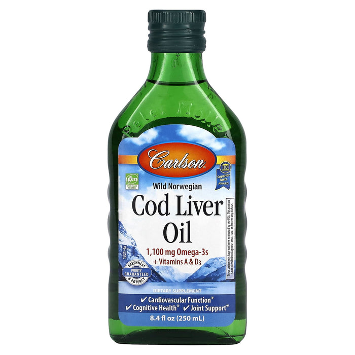 Carlson, Wild Norwegian Cod Liver Oil, Fruit Splash, 8.4 fl oz (250 ml)
