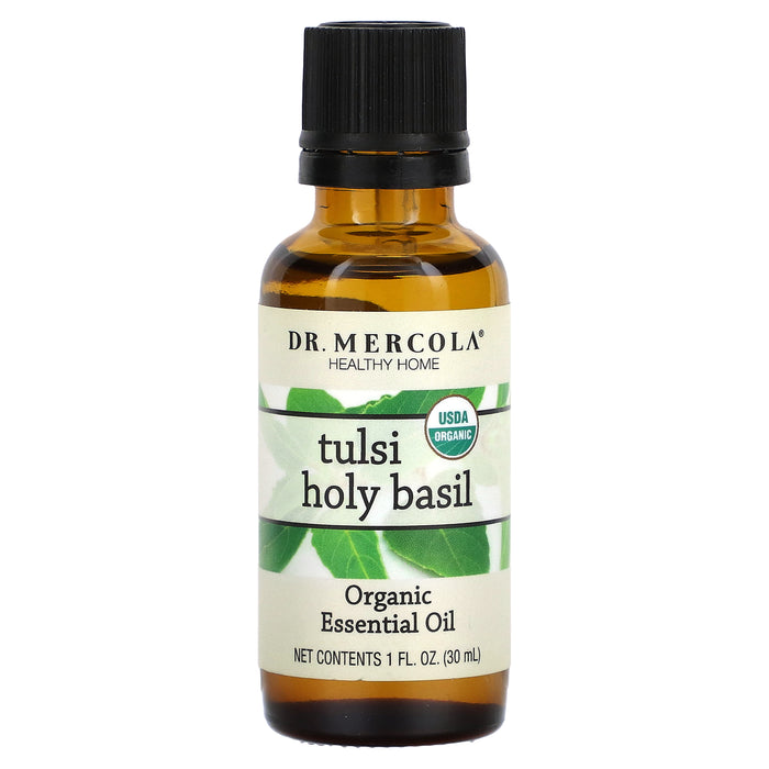 Dr. Mercola, Healthy Home, Organic Essential Oil, Tulsi Holy Basil, 1 fl oz (30 ml)